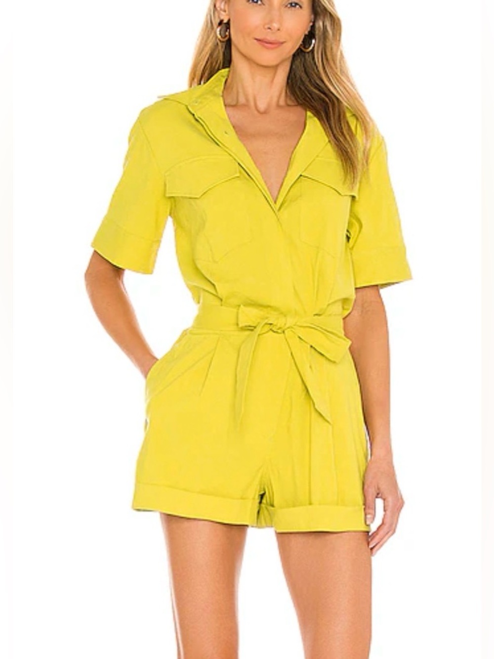 Rag & Bone Surplus light green linen blend romper, size 6